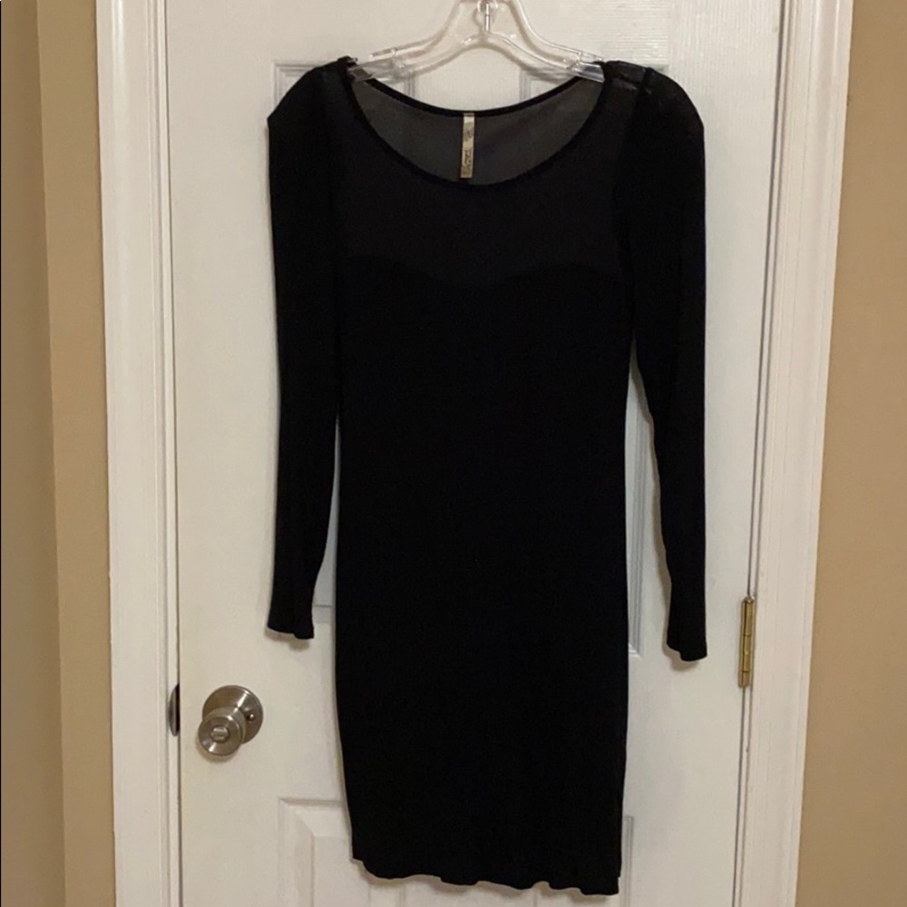 Little Black Dress with Mesh Detail